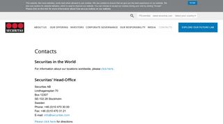 
Contacts - Securitas  
