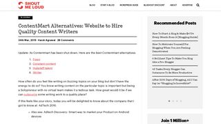 
                            8. ContentMart Alternatives: Website to Hire Quality Content ... - Contentmart Sign Up