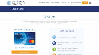 
                            4. Continental Finance - Continental Finance Mastercard Portal