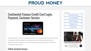 
                            7. Continental Finance Credit Card Login, Payment, Customer ... - Continental Finance Mastercard Portal