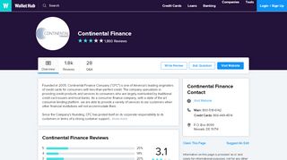 
                            15. Continental Finance Reviews: 1,855 User Ratings - WalletHub - Continental Finance Mastercard Portal