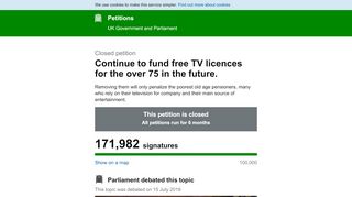 
Continue to fund free TV licences for the over 75 in the future ...  
