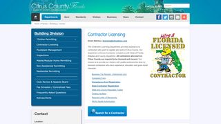 
                            2. Contractor Licensing - Citrus County Board of County Commissioners - Citrus County Building Department Contractor Portal