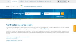 
                            8. Contractor resource centre | Matchtech - Matchtech Portal