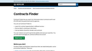 
                            2. Contracts Finder - GOV.UK - Pro Contract Portal