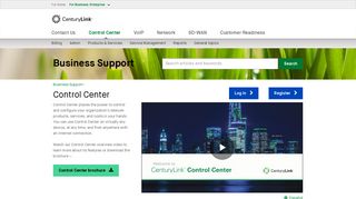 Control Center  Business support  CenturyLink