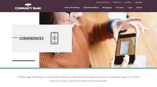 Conveniences - Community Bank - Community Bank - Community Bank Na Mobile Portal