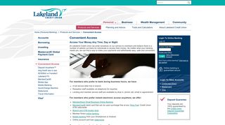 
                            8. Convenient Access - Lakeland Credit Union - Lakeland Credit Union Online Banking Portal