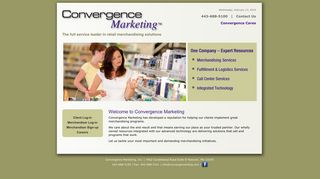 
                            1. Convergence Marketing - The full service leader in retail ... - Convergence Marketing Inc Portal