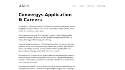 Convergys Application - Convergys Careers - (APPLY NOW)