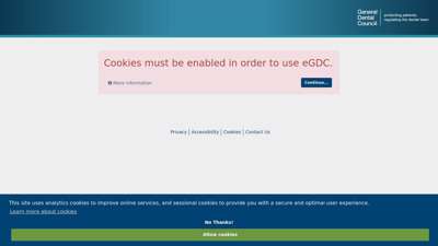 Cookies Not Enabled