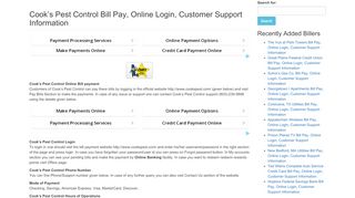 
                            6. Cook's Pest Control Bill Pay, Online Login, Customer Support ... - Cook's Pest Control Portal