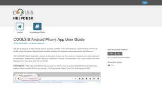 
                            6. COOLSIS Android Phone App User Guide - Portal - COOLSIS ... - Coolsis Student Portal