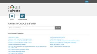 
                            5. COOLSIS Folder - Portal - COOLSIS Technologies - Coolsis Student Portal