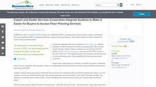 
                            8. Copart and Dealer Services Corporation Integrate Systems to ... - Discoverdsc Portal