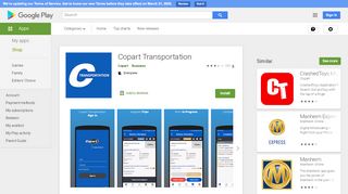
                            5. Copart Transportation - Apps on Google Play - Copart Portal