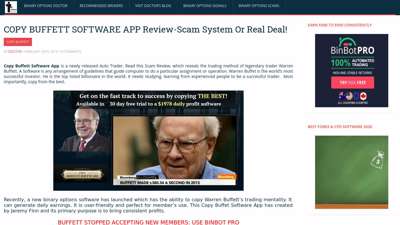 COPY BUFFETT SOFTWARE APP Review-Scam System Or Real Deal!