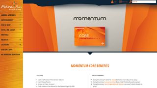 
                            3. Core | Momentum Rewards Card | Mohegan Sun - Mohegan Sun Rewards Portal