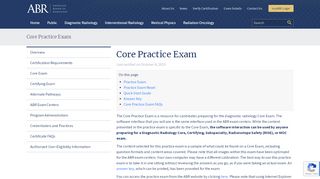 
                            13. Core Practice Exam – The American Board of Radiology - Webexam Portal