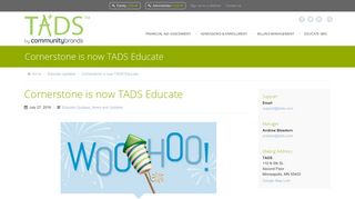 
                            4. Cornerstone is now TADS Educate | TADS