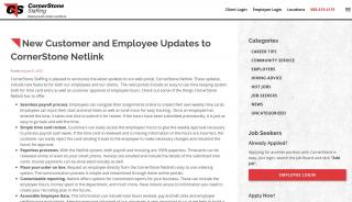 
                            5. CornerStone Staffing updates their employee and customer portal sites - Cornerstone Netlink Employee Portal
