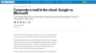 
                            5. Corporate e-mail in the cloud: Google vs. Microsoft | Network ... - Sanmina Sci Mail Portal
