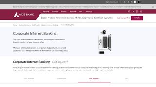 
                            3. Corporate Internet Banking FAQs - Axis Bank - Axis Bank Netbanking Portal Corporate