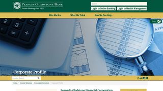 
                            6. Corporate Profile | Peapack-Gladstone Bank - Peapack Gladstone Bank Portal