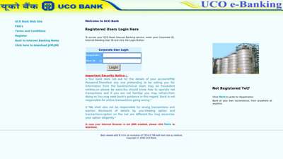 
                            1. Corporate Signon - UCO Bank