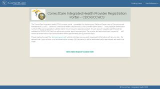 
                            1. CorrectCare Integrated Health Provider Registration Portal – CDCR ... - Correct Care Solutions Provider Portal