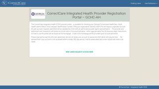 
                            3. CorrectCare Integrated Health Provider Registration Portal - Correct Care Solutions Provider Portal