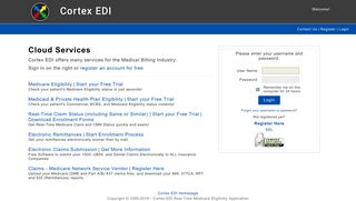 Cortex EDI - Patient Eligibility, Claim Status Inquiry, Remittances - Cortex Provider Portal