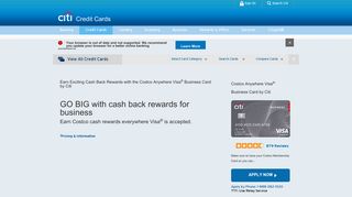 Costco Anywhere Visa Business Credit Card - Citi.com
