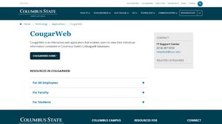 
                            7. CougarWeb | Columbus State Community College - Columbus State Community College Blackboard Portal