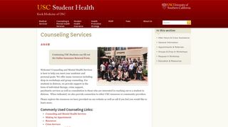 
                            7. Counseling and Mental Health | USC Student Health - Eric Cohen Student Health Portal