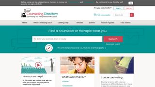 
Counselling Directory - Find a Counsellor Near You  
