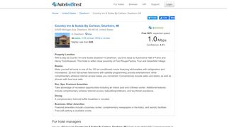 
                            2. Country Inn & Suites By Carlson, Dearborn, MI - Hotel WiFi Test - Country Inn And Suites Wifi Portal