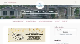 
County-City Credit Union – We are not a bank. We're better!  

