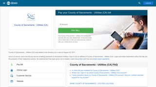 
                            8. County of Sacramento - Utilities (CA) | Pay Your Bill Online ... - Sacramento Utilities Portal