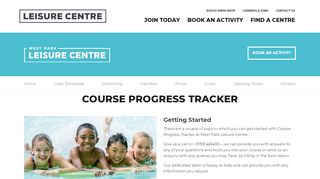 
                            3. Course Progress Tracker at West Park Leisure Centre - LeisureCentre ... - West Park Swimming Portal