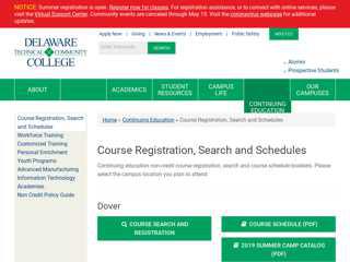 Course Registration, Search and Schedules | Delaware ...