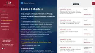 Course Schedule - Arkansas Criminal Justice Institute ...