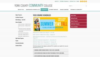 
Course Schedule - York County Community College
