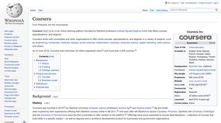 
Coursera - Wikipedia  
