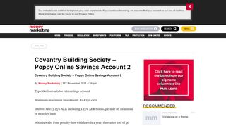 
Coventry Building Society - Poppy Online Savings Account 2 ...  
