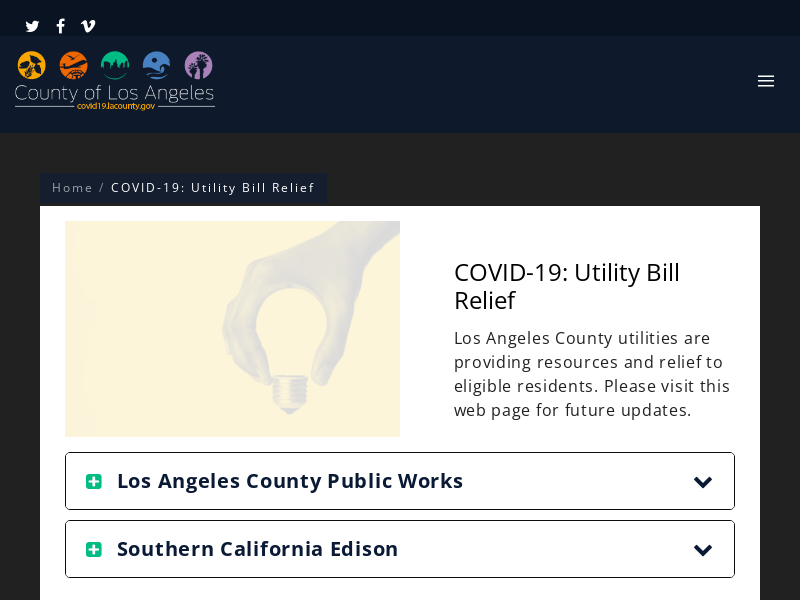 
                            7. COVID-19: Utility Relief - COUNTY OF LOS ANGELES