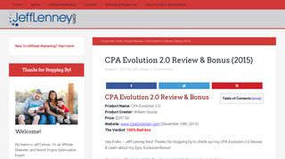 
                            6. CPA Evolution 2.0 Review, Tour & Bonus by Jeff Lenney - Cpa Evolution 2.0 Login