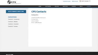 
                            8. CPS - Contacts - Consumer Portfolio Services - Consumer Portfolio Portal