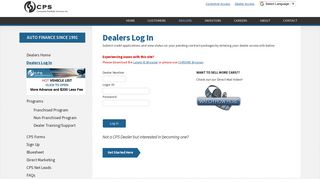 
                            7. CPS Dealers Log In - Consumer Portfolio Services - Consumer Portfolio Portal