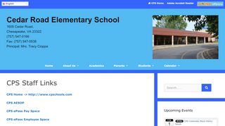 CPS Staff Links – Cedar Road Elementary School - Cps Webmail Portal